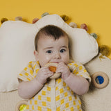 Donut jouet d’éveil sensoriel orange – jouet en bois bébé PETIT BOOM
