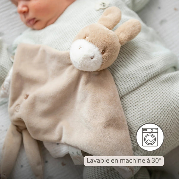 Doudou Âne LouLou – 28 x 28 cm – Caramel clair – Nattou NATTOU