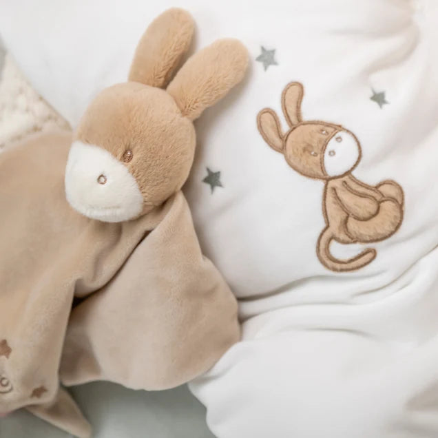 Doudou Âne LouLou – 28 x 28 cm – Caramel clair – Nattou NATTOU