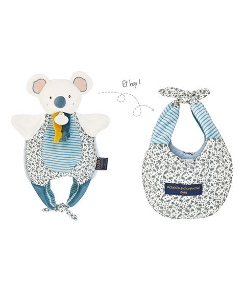 Doudou Koala marionnette - Petit sac - Amusette 3 EN 1- 30 cm