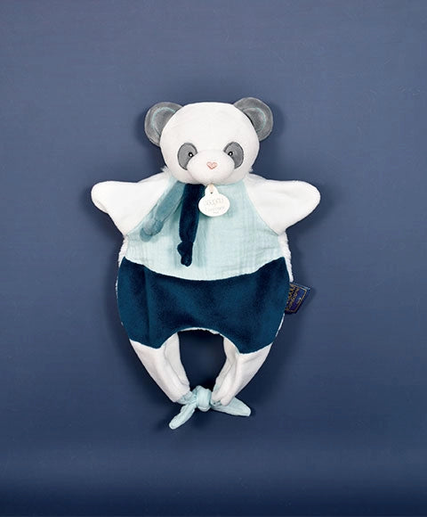 Doudou Panda marionnette - Petit sac - Amusette 3 EN 1
