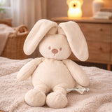 Doudou lapin en peluche 30 cm ultra doux dès la naissance. Peluche rassurante, facile à attraper et lavable en machine.
