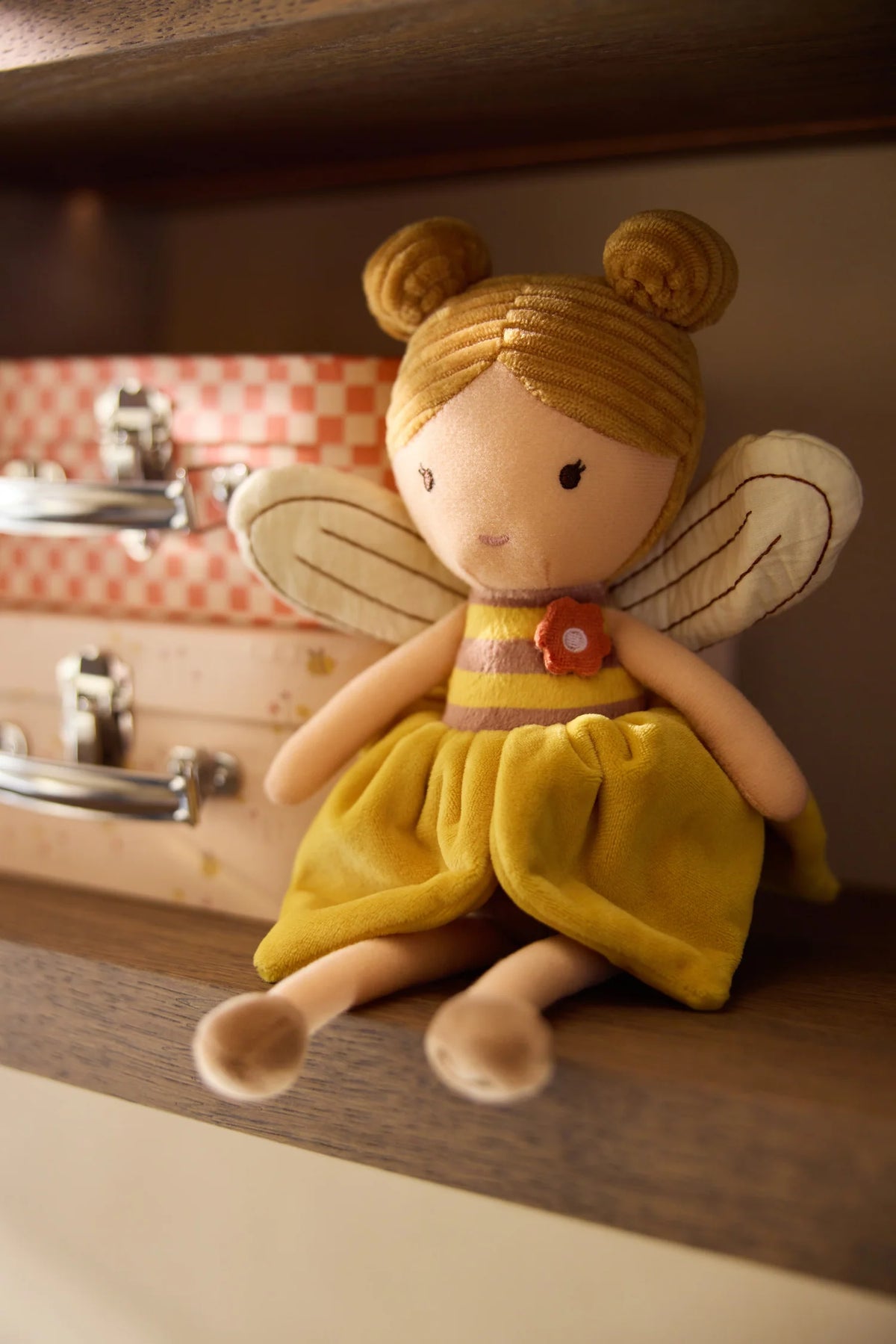 Doudou abeille bébé – peluche douce 32 cm