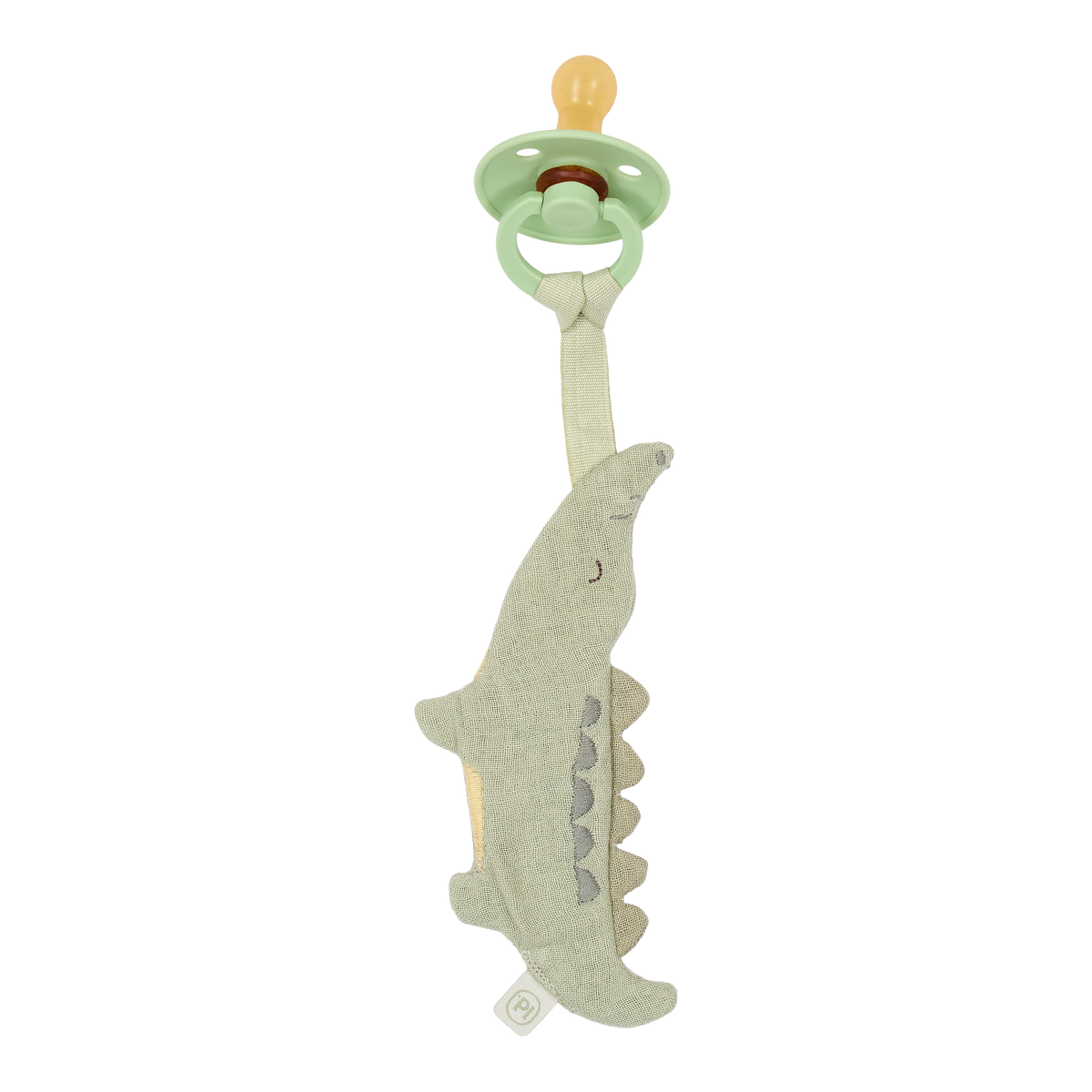 Doudou attache-tétine crocodile en coton bio : l’indispensable pour un bébé rassuré et une tétine toujours à portée.