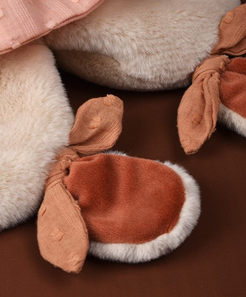 Doudou bébé renard Mina – doudou plat naissance 29 cm