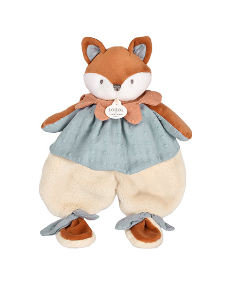 Doudou bébé renard Timo – doudou plat naissance 29 cm