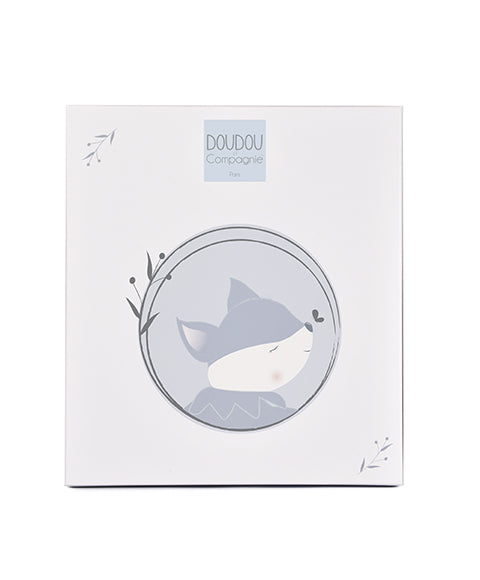 Doudou bébé renard Timo – doudou plat naissance 29 cm