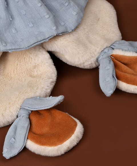 Doudou bébé renard Timo – doudou plat naissance 29 cm