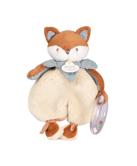Doudou hochet bébé naissance – éveil sensoriel 18 cm Timo