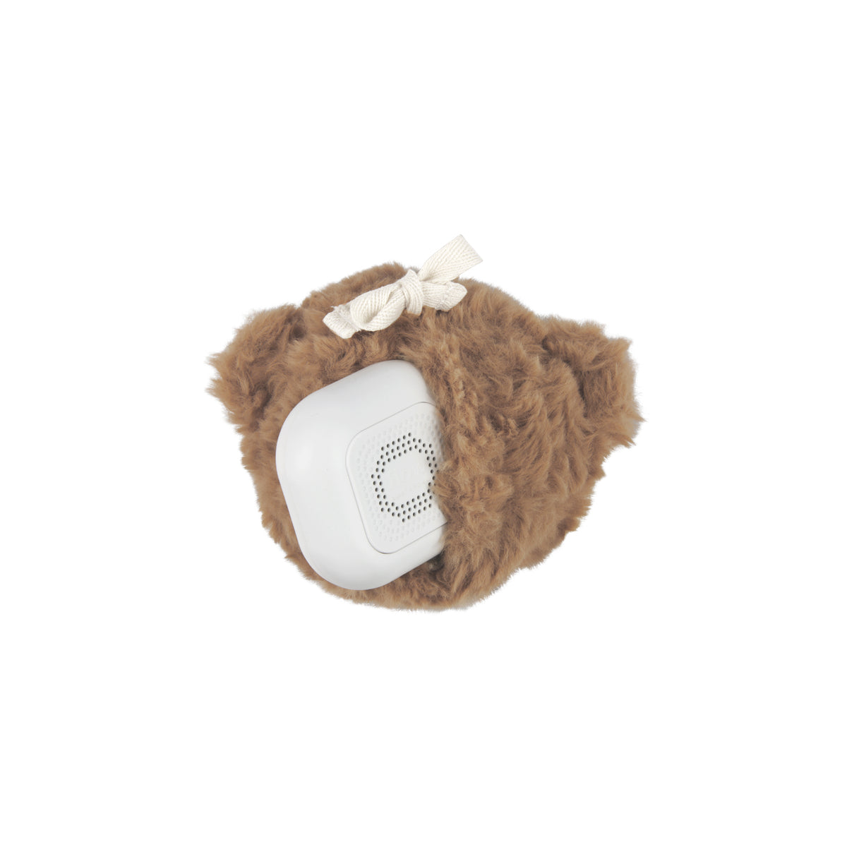 Offrez des nuits sereines à bébé avec la peluche bruit blanc Lou 🐻. Portable et douce, sons apaisants (battements de cœur & bruit blanc), idéale poussette, siège auto & voyages