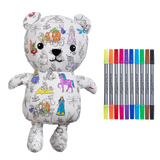 Stimulez la créativité de votre enfant avec l’ours en peluche à colorier EatSleepDoodle 🧸. Feutres lavables inclus, tissu doux, personnalisable et réutilisable à l’infini !
