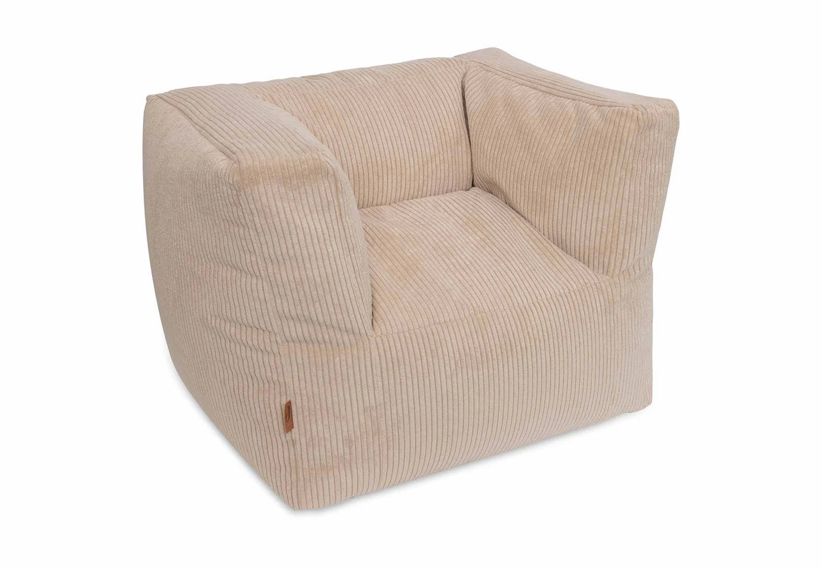 fauteuil enfant velours côtelé natural
