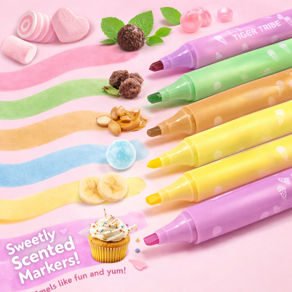 Feutres parfumés enfant – marqueurs coloriage 3 ans TIGER TRIBE