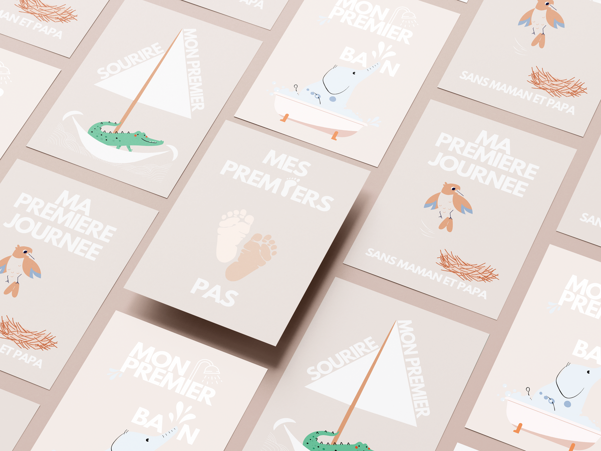 Cartes étapes bébé "Mes premières fois"