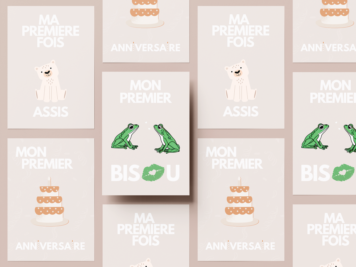 Cartes étapes bébé "Mes premières fois"
