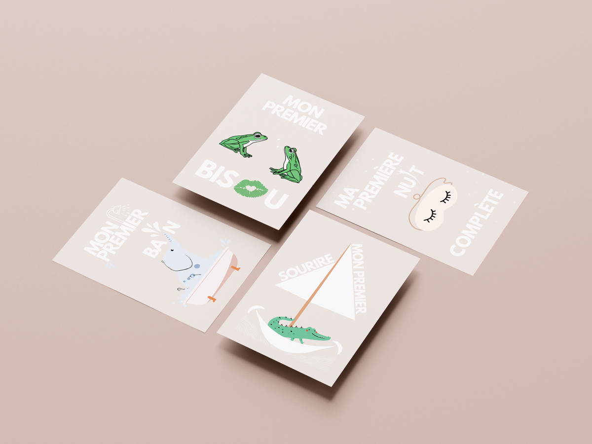 Cartes étapes bébé "Mes premières fois"