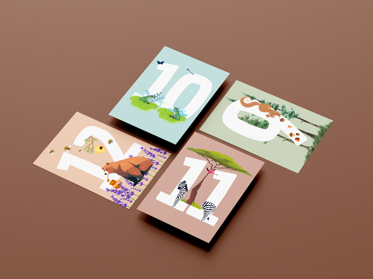 Cartes étapes bébé 12 mois Avent Bébé