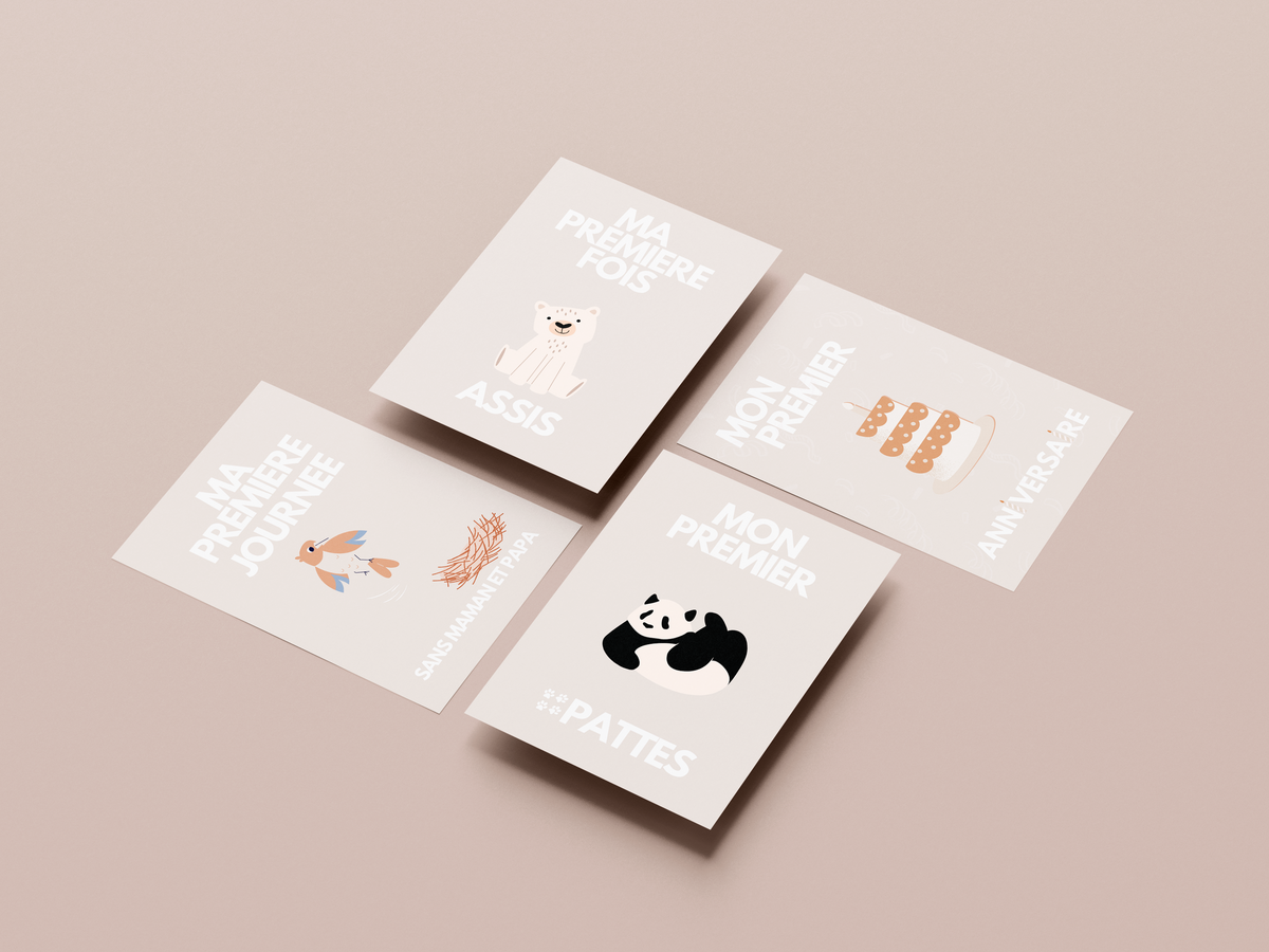 Cartes étapes bébé "Mes premières fois"