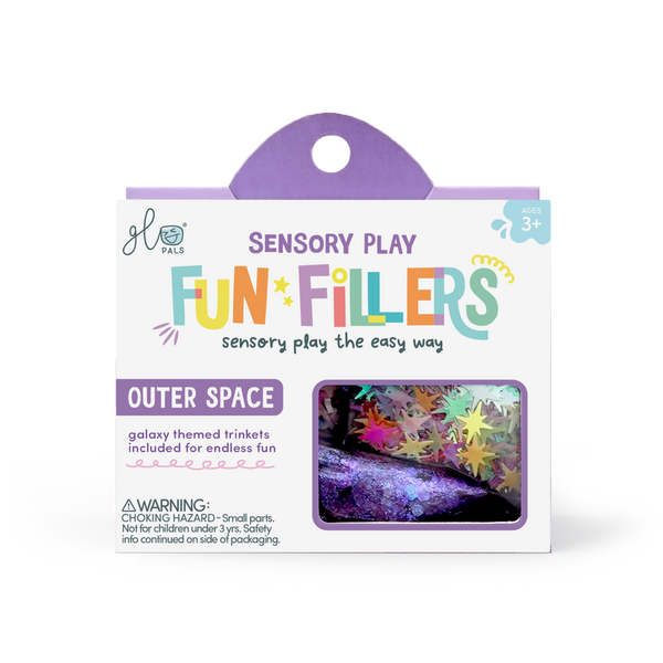 Fun Fillers Espace : accessoires sensoriels à thème pour bacs sensoriels et Sensory Play Jar®. Dès 3 ans pour éveil et créativité.