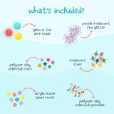 Fun Fillers Espace : accessoires sensoriels à thème pour bacs sensoriels et Sensory Play Jar®. Dès 3 ans pour éveil et créativité.