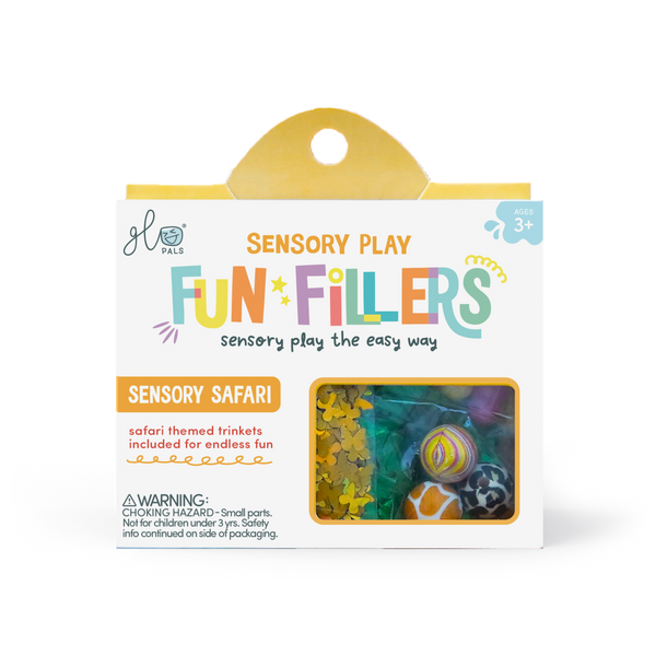 Fun Fillers Safari : accessoires sensoriels à thème pour bacs sensoriels et Sensory Play Jar®. Dès 3 ans pour éveil et créativité.