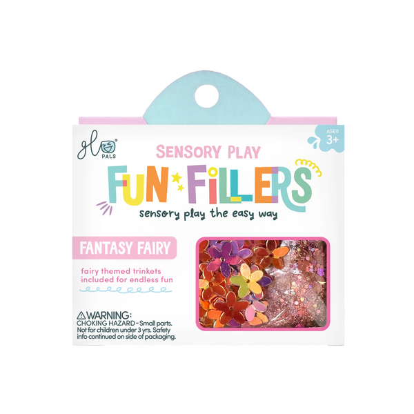 Créez un monde magique avec les Fun Fillers Fairy 🧚♀️ ! Accessoires sensoriels scintillants pour jeux d’éveil, pâte à modeler, eau, riz ou slime. Dès 3 ans.