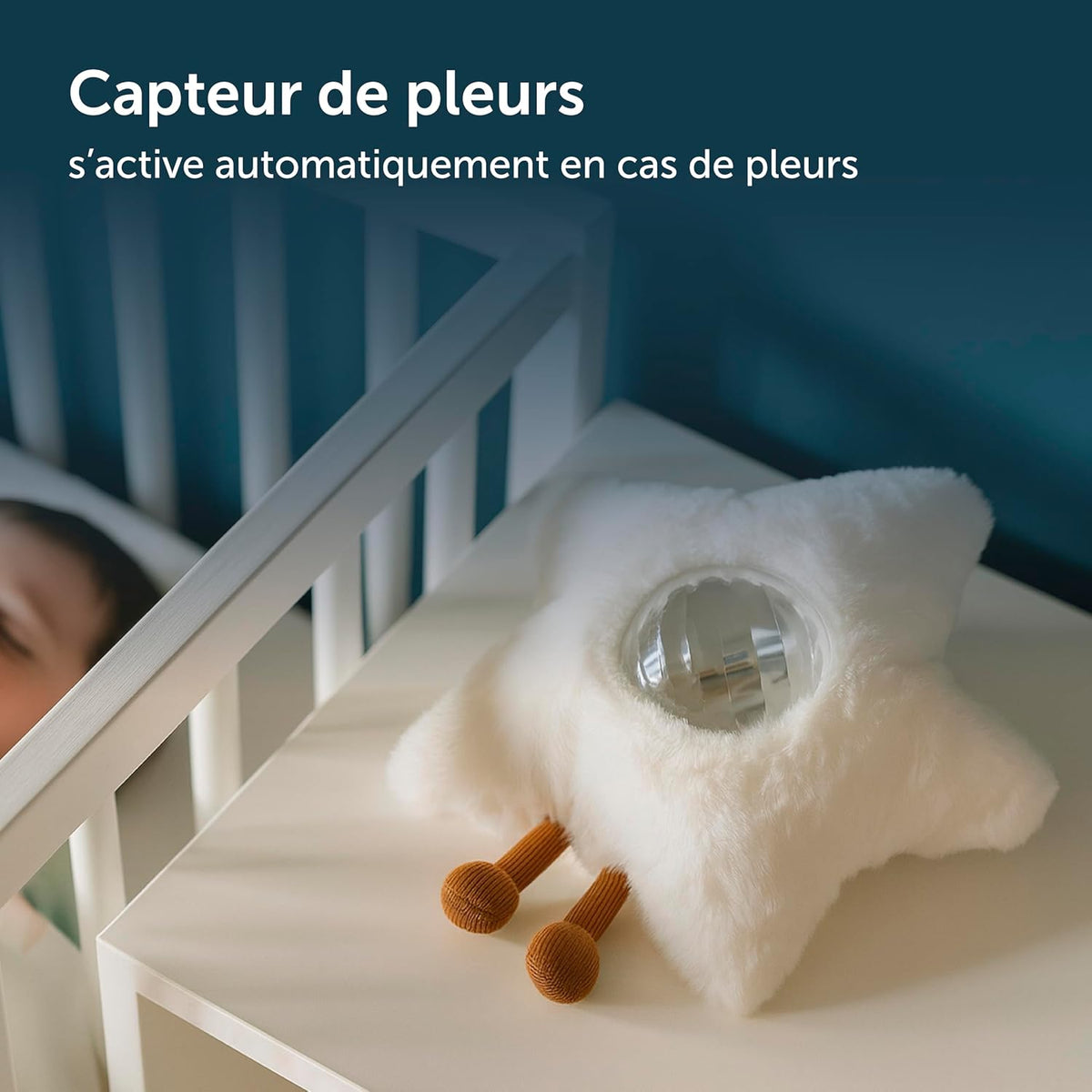 Gaia l’Étoile – Projecteur galaxie aurores boréales capteur de pleurs - ivoire ZAZU