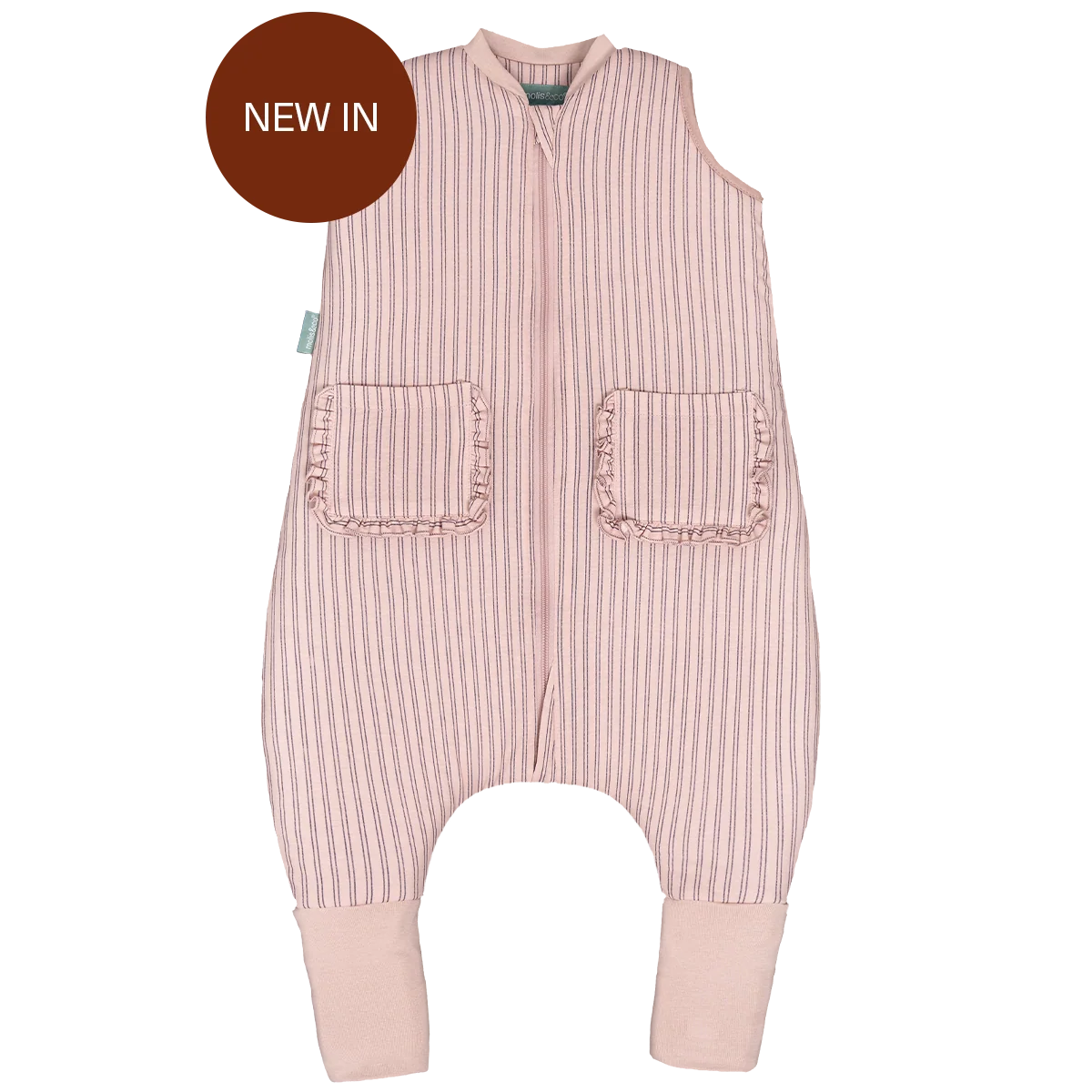Gigoteuse à pieds avec chaussettes antidérapantes Navy & Pink Stripes – TOG 2.5