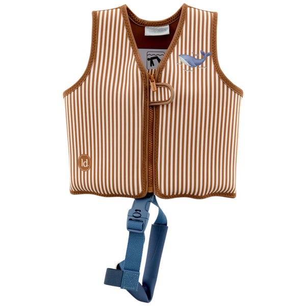 Gilet de natation enfant marron 2-3 ans – aide à flotter piscine