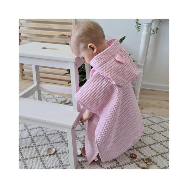 Poncho de bain rose poudré GMLB