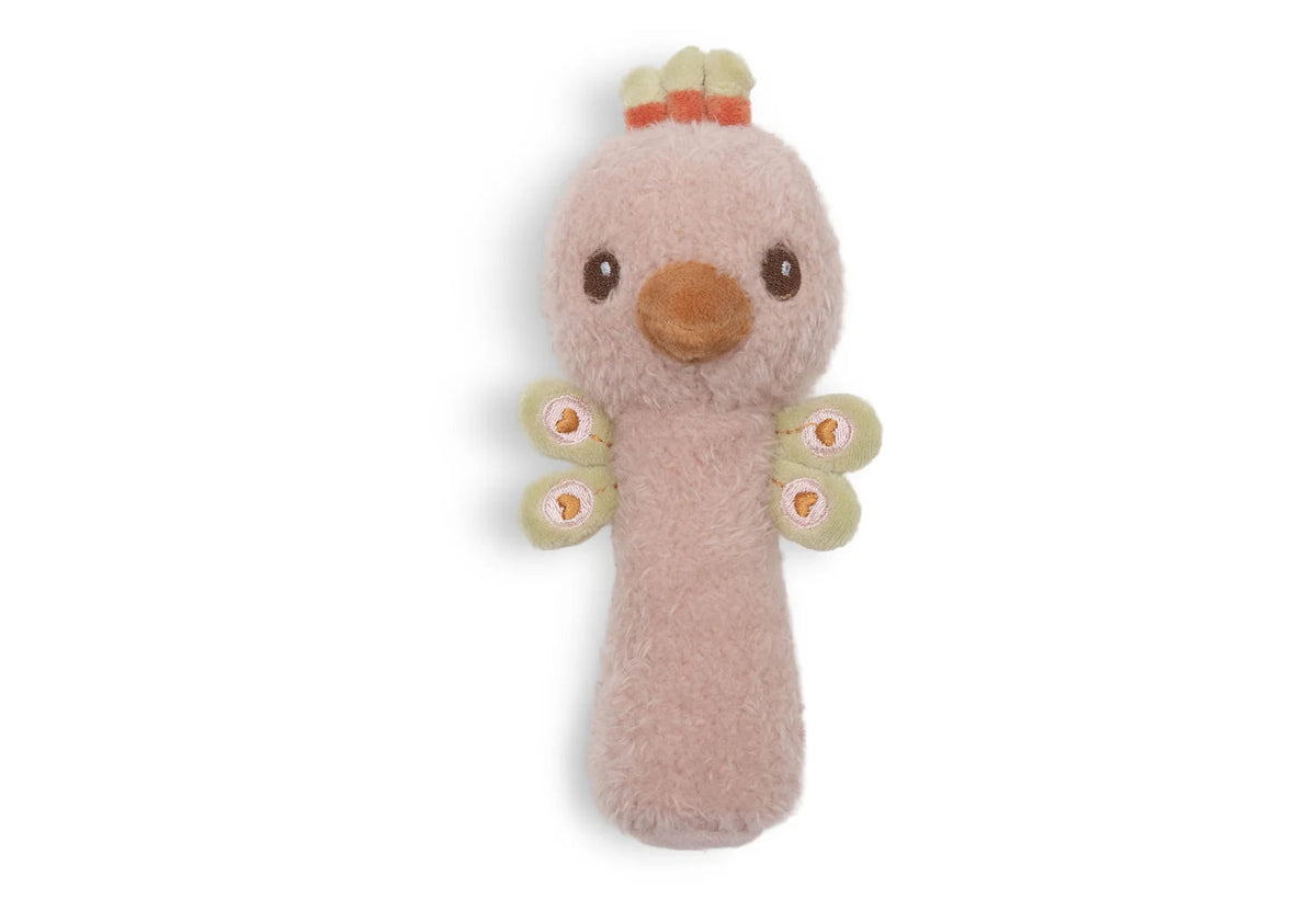 Hochet bébé Peacock Pavie – Soft Plumes – Jollein JOLLEIN