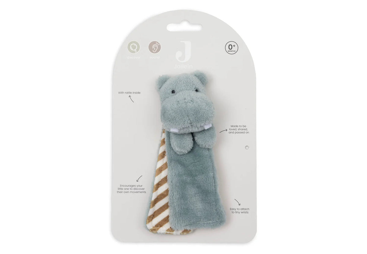 Hochet de poignet Hippo Happy – Jollies – Dès la naissance JOLLEIN