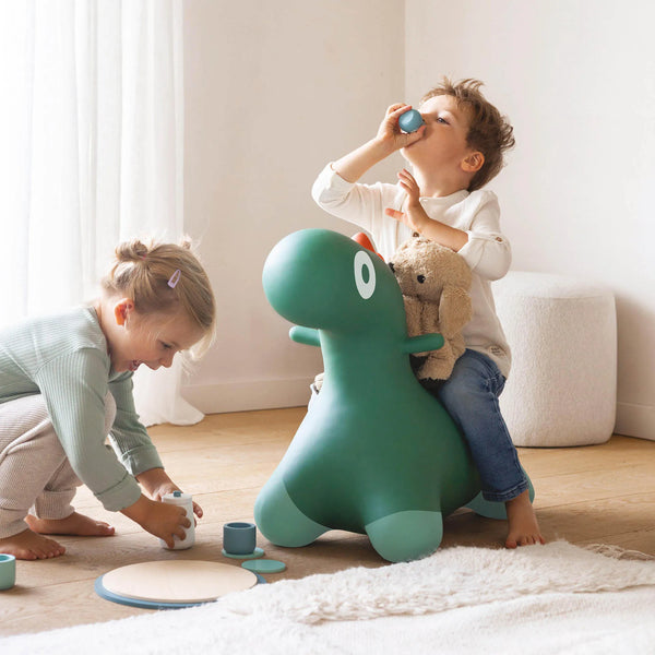 Hoppi rebondissant Dinosaure vert jardin