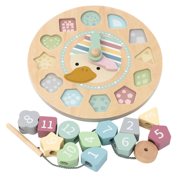 Horloge d’apprentissage en bois Canard Edda – Dès 2 ans STERNTALER