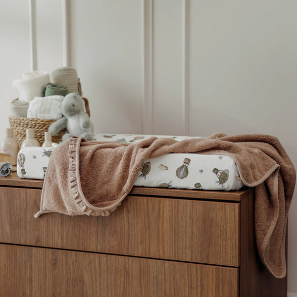 Housse matelas à langer bébé coton 50x70 montgolfière MEYCO BABY