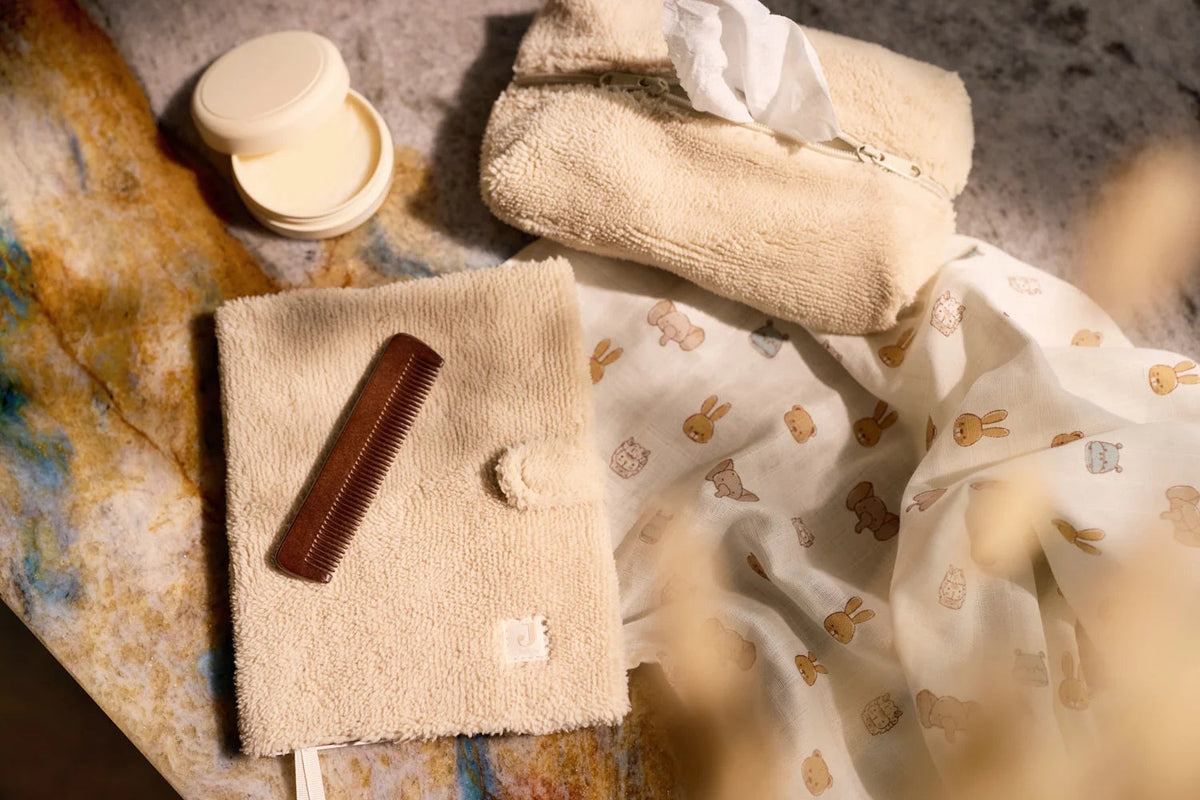 Housse pour lingettes Fluffy Sand – Pochette zippée JOLLEIN