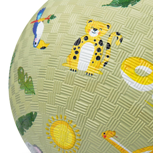 Balle bébé jungle en caoutchouc naturel – 13 cm ou 18 cm