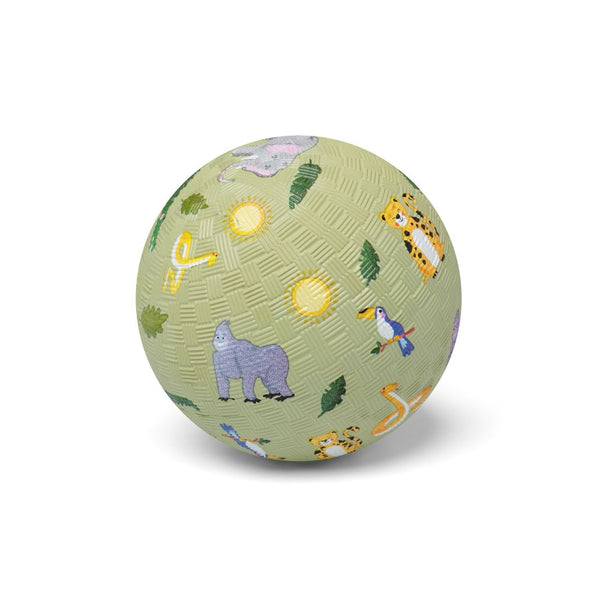 Balle bébé jungle en caoutchouc naturel – 13 cm ou 18 cm