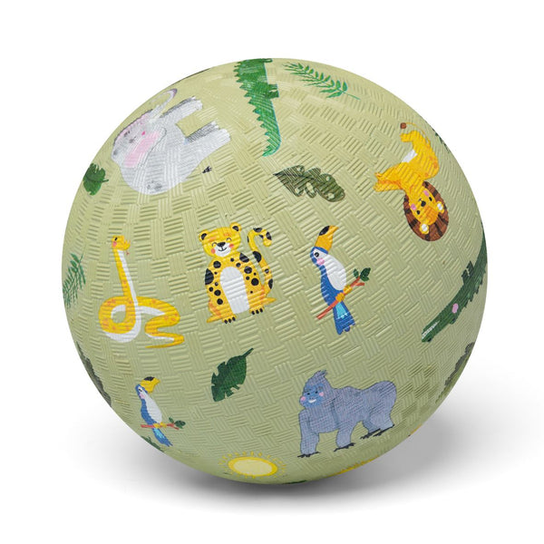 Balle bébé jungle en caoutchouc naturel – 13 cm ou 18 cm