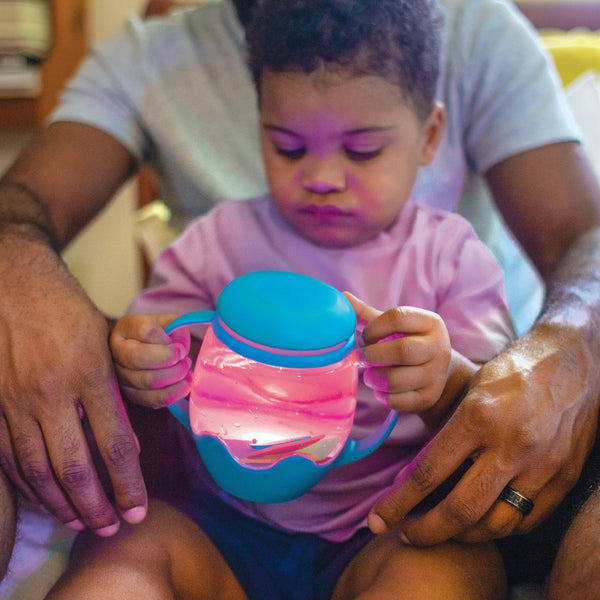 Jarre jouet sensoriel lumineux enfant – bocal apaisant dès 18 mois Bleue GLO PALS