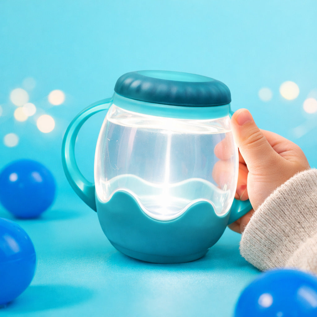 Jarre jouet sensoriel lumineux enfant – bocal apaisant dès 18 mois Bleue GLO PALS