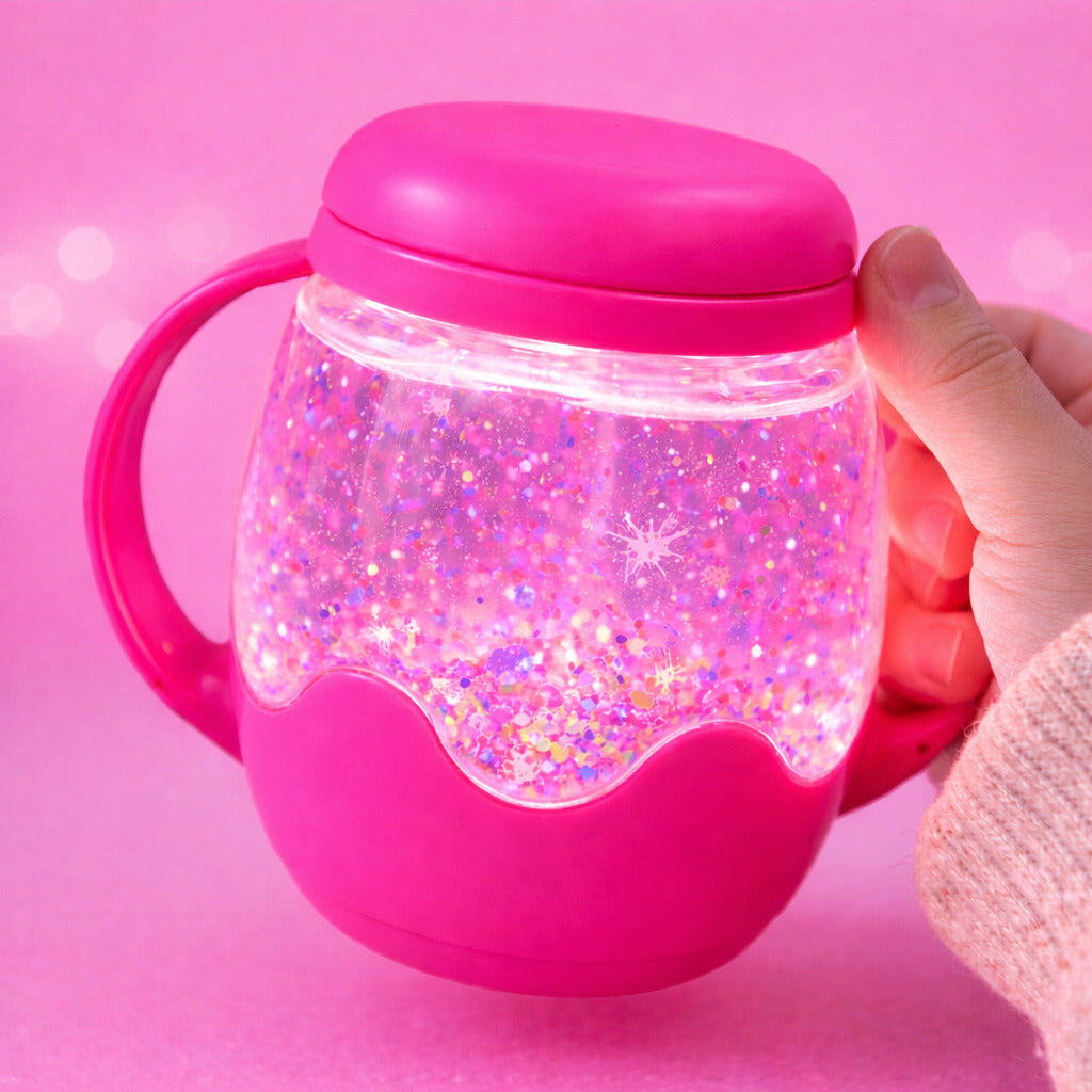 Jarre jouet sensoriel lumineux enfant – bocal apaisant dès 18 mois rose GLO PALS
