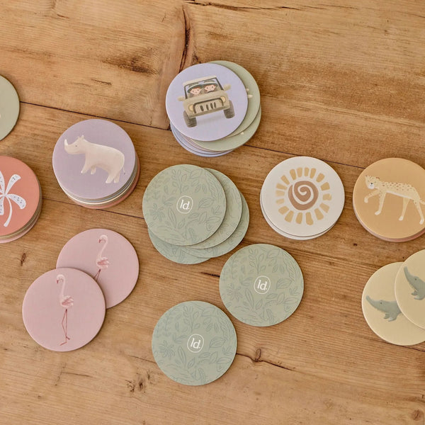 Jeu de mémo en carton – Safari Friends – Dès 18 mois LITTLE DUTCH
