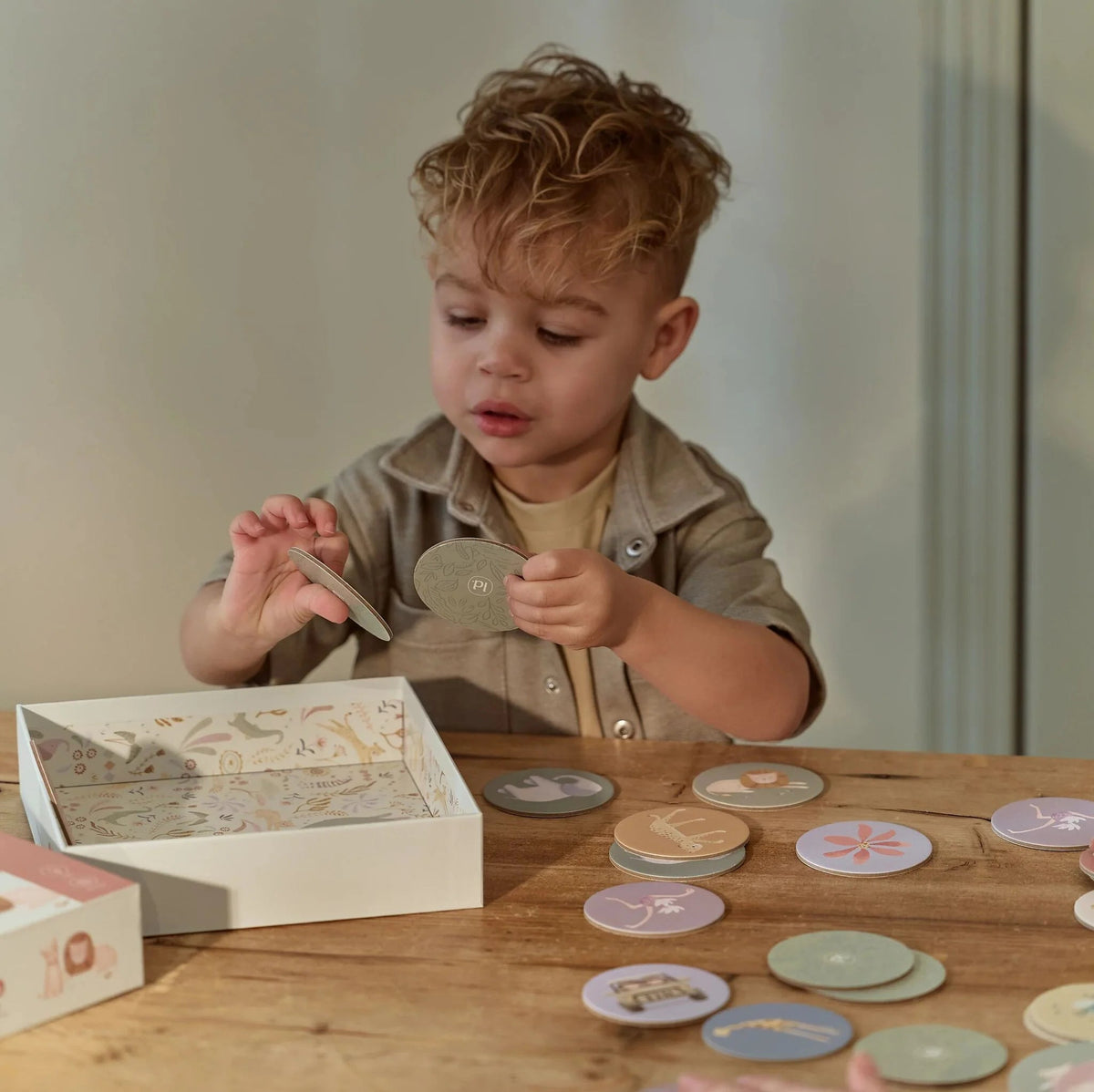 Jeu de mémo en carton – Safari Friends – Dès 18 mois LITTLE DUTCH