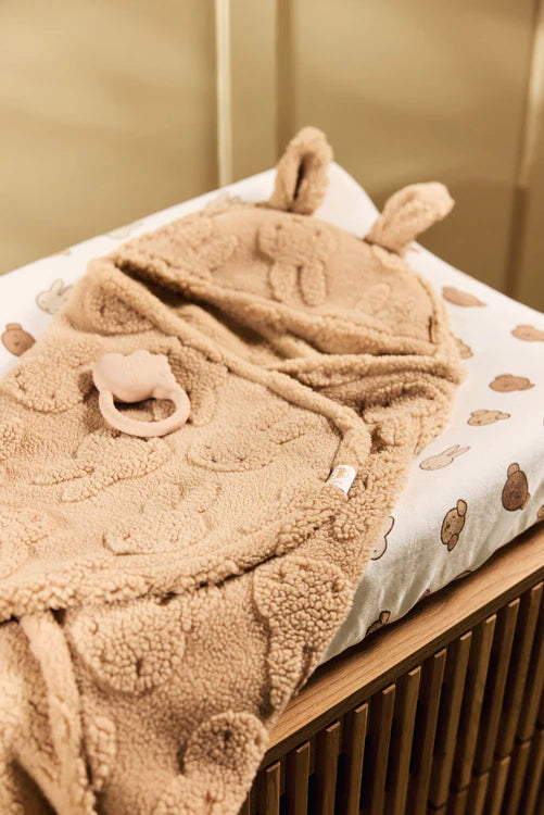 Couverture portefeuille Miffy Jacquard Teddy - Biscuit