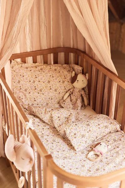 Drap-housse Jersey 60x120cm – Flower Fairies 🌸🧚‍♀️