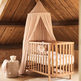 Panier de rangement Cloudy Rib Milky Coffee en tissu côtelé. Grand format pour organiser les essentiels de bébé avec style et douceur.