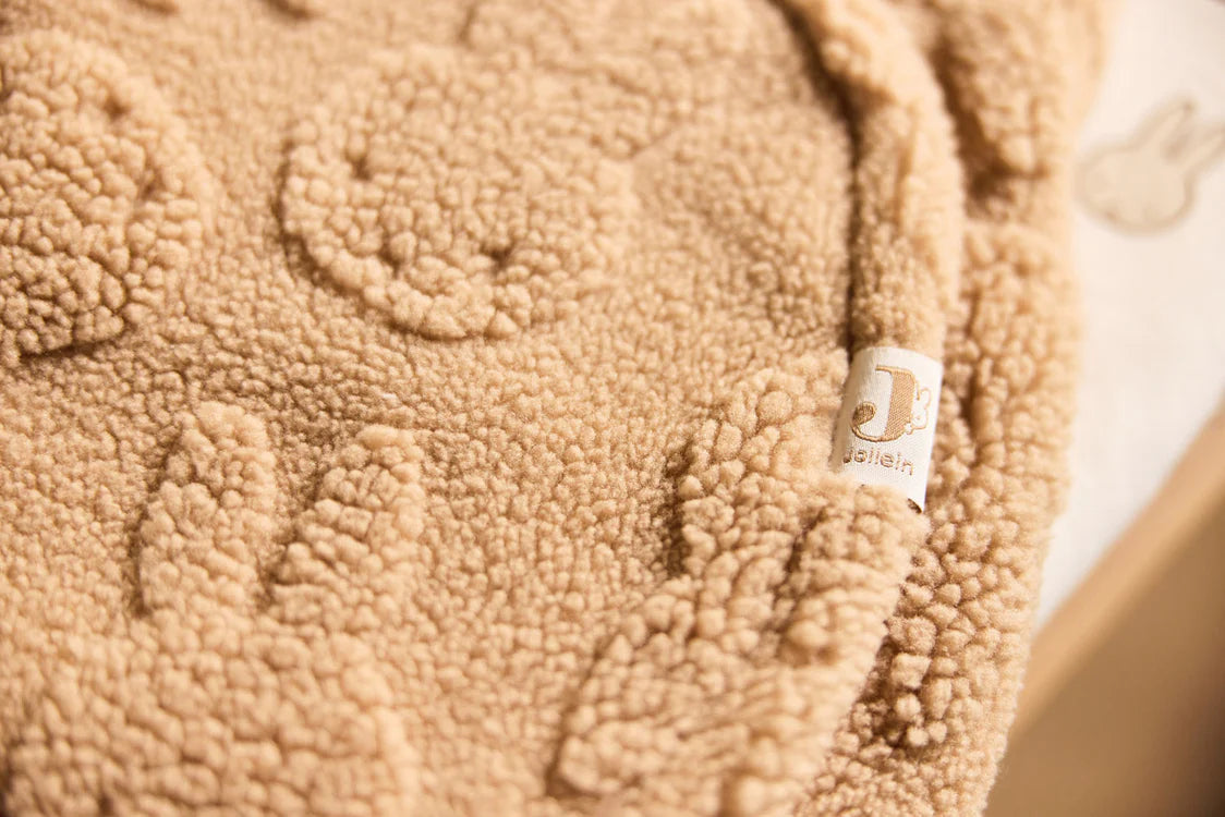 Couverture portefeuille Miffy Jacquard Teddy - Biscuit