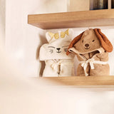 Cape de bain bébé éponge 75x75cm – Charlie avec capuche et petites oreilles JOLLEIN