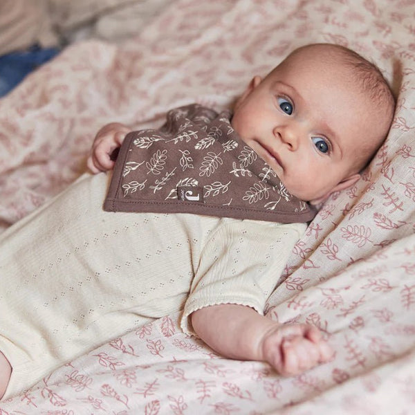 Bavoir Bandana Meadow - Chestnut - Petit coeur salé